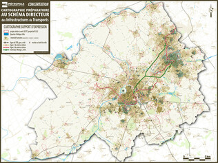 Fond de carte pour tracer une nouvelle liaison