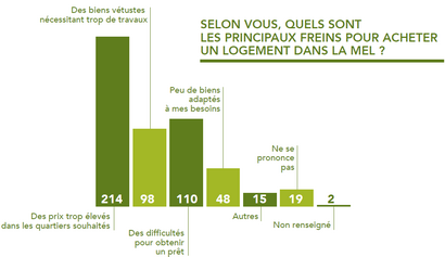 Selon vous, quels sont les principaux freins pour acheter un logement dans la MEL ?
